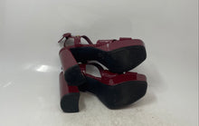 Load image into Gallery viewer, GBG Womens Red Open Toe Block Heel Adjustable Strap Platform Sandals Size 8
