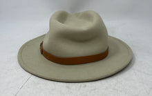 Load image into Gallery viewer, Brixton Unisex Beige Classic Wide Brim Outdoor Fedora Hat Size Small
