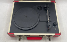 Load image into Gallery viewer, Crosley CR6019A-RE Ivory Red Portable Suitcase Style Turntable Record Player

