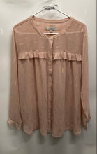 Load image into Gallery viewer, Ann Taylor Loft Womens Pink Printed Long Sleeve Ruffle Blouse Top Size XL
