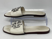 Load image into Gallery viewer, Authentic Tory Burch Womens Ines White Leather Open Toe Slide Sandals Size 6 M
