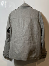 Load image into Gallery viewer, Buffalo David Bitton Womens Gray Long Sleeve Double-Breasted Pea Coat Size M
