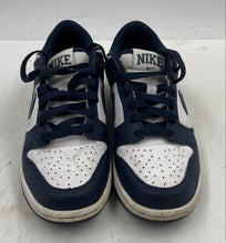 Load image into Gallery viewer, Authentic Nike Boys Dunk Low White Navy Blue Sneakers Shoes Size 4Y Dirty
