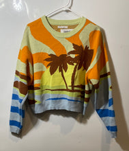 Load image into Gallery viewer, Pacsun Womens Multicolor Palm Tree Print Long Sleeve Pullover Sweater Size Small
