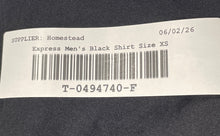 Load image into Gallery viewer, Express Mens Black Long Sleeve Button Front Collared Dress Shirt Size XS
