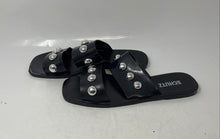 Load image into Gallery viewer, Schutz Womens Lizzie Black Open Toe Studded Slip-On Jelly Slide Sandals Sz EU 40
