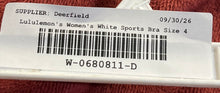 Load image into Gallery viewer, Lululemon Womens White Energy High Neck Criss Cross Back Sports Bra Size 4
