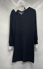 Load image into Gallery viewer, Victoria Beckham Womens Black Long Sleeve Shift Dress Size Medium
