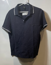 Load image into Gallery viewer, Armani Exchange Mens Navy Cotton Short Sleeve Collared Polo Shirt Size Large
