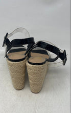 Load image into Gallery viewer, FRH Womens Rosalina Black Clear Wedge Platform Espadrille Sandals Size 8.5

