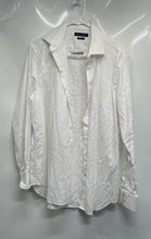 Load image into Gallery viewer, Tommy Hilfiger Mens White Long Sleeve Spread Collar Slim Fit Dress Shirt Size M
