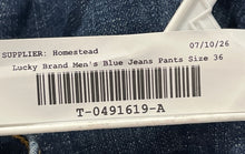 Load image into Gallery viewer, Lucky Brand Mens Blue Denim Pockets Classic Fit Straight Leg Jeans Size 36x32
