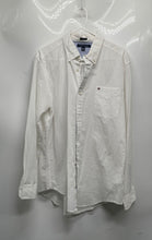 Load image into Gallery viewer, Tommy Hilfiger Mens White Cotton Linen Long Sleeve Button-Up Shirt Size XL
