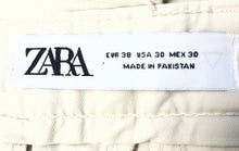 Load image into Gallery viewer, Zara Mens Beige Flat Front Pockets Skinny Leg Chino Pants Size 30
