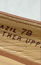 Load image into Gallery viewer, Talbots Womens Dark Nude Patent Leather Peep Toe Slip-On Pump Heels Size 7B
