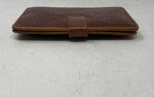 Load image into Gallery viewer, Enzo Angiolini Womens Brown Leather Credit Card Holder Zipper Bifold Wallet
