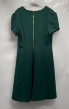 Load image into Gallery viewer, Calvin Klein Womens Green V-Neck Short Sleeve Back Zipper A-Line Dress Size 14
