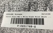 Load image into Gallery viewer, Calvin Klein Mens White Black Print Stretch Short Sleeve Button-Up Shirt Size XL
