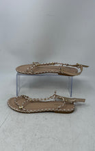 Load image into Gallery viewer, Aldo Womens Qilinna Gold Pink Open Toe Flat Ankle Strap Sandals Size 7
