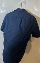 Load image into Gallery viewer, Michael Kors Mens Navy Blue Short Sleeve Slim Fit Button-Up Shirt Size Small
