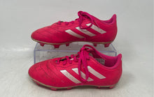 Load image into Gallery viewer, Adidas Kids Goletto VIII FG Pink White Low Top Lace-Up Soccer Cleats Size 2
