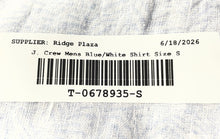 Load image into Gallery viewer, J.Crew Mens Blue White Leaf Print Linen Cotton Short Sleeve Button-Up Shirt Sz S
