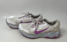 Load image into Gallery viewer, Nike Womens Renew Ride 3 White Purple Lace-Up Low Top Running Shoes Size 9
