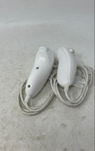 Load image into Gallery viewer, Lot Of 2 Pcs Nintendo Wii White Wired Nunchuk Gaming Controller Untested
