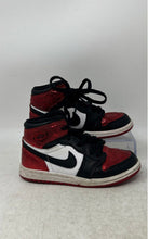 Load image into Gallery viewer, Nike Boys Air Jordan 1 FD2597-602 Red Black Leather Sneakers Shoes Size 10C
