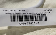 Load image into Gallery viewer, Emporio Armani Mens Beige Short Sleeve Pullover T-Shirt Size Medium
