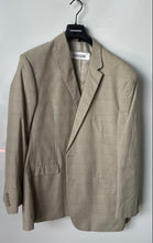 Load image into Gallery viewer, Circola Moda Mens Light Beige Plaid Two-Button Blazer Jacket Size 50L/46W
