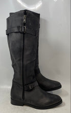 Load image into Gallery viewer, Charles David Womens Black Leather Side Zip Knee High Riding Boots Size 6
