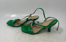 Load image into Gallery viewer, Mysoft Womens Green Patent Leather Buckle Ankle Strap Strappy Sandals Size 8
