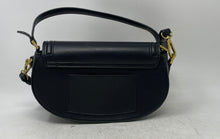 Load image into Gallery viewer, Zara Womens Black Leather Detachable Strap Flap Over Lined Shoulder Bag
