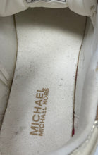 Load image into Gallery viewer, Michael Kors Kids Oak Beige Brown Monogram Lace-Up Sneakers Shoes Size 13
