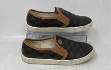 Load image into Gallery viewer, Michael Kors Womens Teddi White Brown Signature Print Sneakers Shoes Size 3
