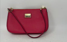 Load image into Gallery viewer, Calvin Klein Womens Pink Textured Leather Single Strap Zip Top Shoulder Handbag
