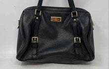 Load image into Gallery viewer, Michael Kors Womens Bedford Bowling Black Leather Zip Top Satchel Bag No Strap
