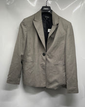 Load image into Gallery viewer, Kasper Womens Gray Lined Long Sleeve Notch Lapel Two-Button Blazer Size 14
