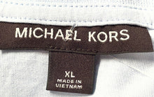 Load image into Gallery viewer, Michael Kors Mens Blue White Piping Cotton Short Sleeve Polo Shirt Size XL
