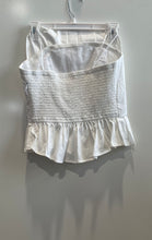 Load image into Gallery viewer, Anthropologie Porridge Womens White Smocked Back Tulip Bustier Blouse Top Size S
