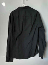 Load image into Gallery viewer, Armani Exchange Mens Black Geometric Long Sleeve Spread Collar Dress Shirt Sz XL
