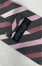 Load image into Gallery viewer, Piattelli Mens Multicolor Silk Striped Printed Adjustable Pointed Tie
