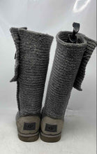 Load image into Gallery viewer, UGG Womens Classic Cardy Gray Knit Round Toe Button Knee High Boots Size 7
