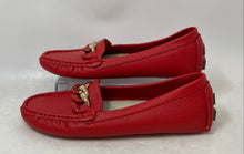 Load image into Gallery viewer, Anne Klein Womens Red Leather Iflex Moc Toe Slip-On Loafer Shoes Size 7.5M
