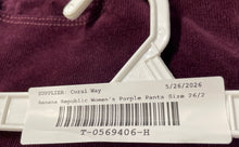 Load image into Gallery viewer, Banana Republic Womens Purple Corduroy High-Rise Skinny Fit Ankle Pants Sz 26/2
