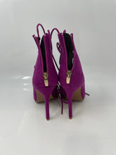 Load image into Gallery viewer, Aldo Womens Purple Peep Toe Lace-Up Stiletto Pump Heels Size 7 In Box
