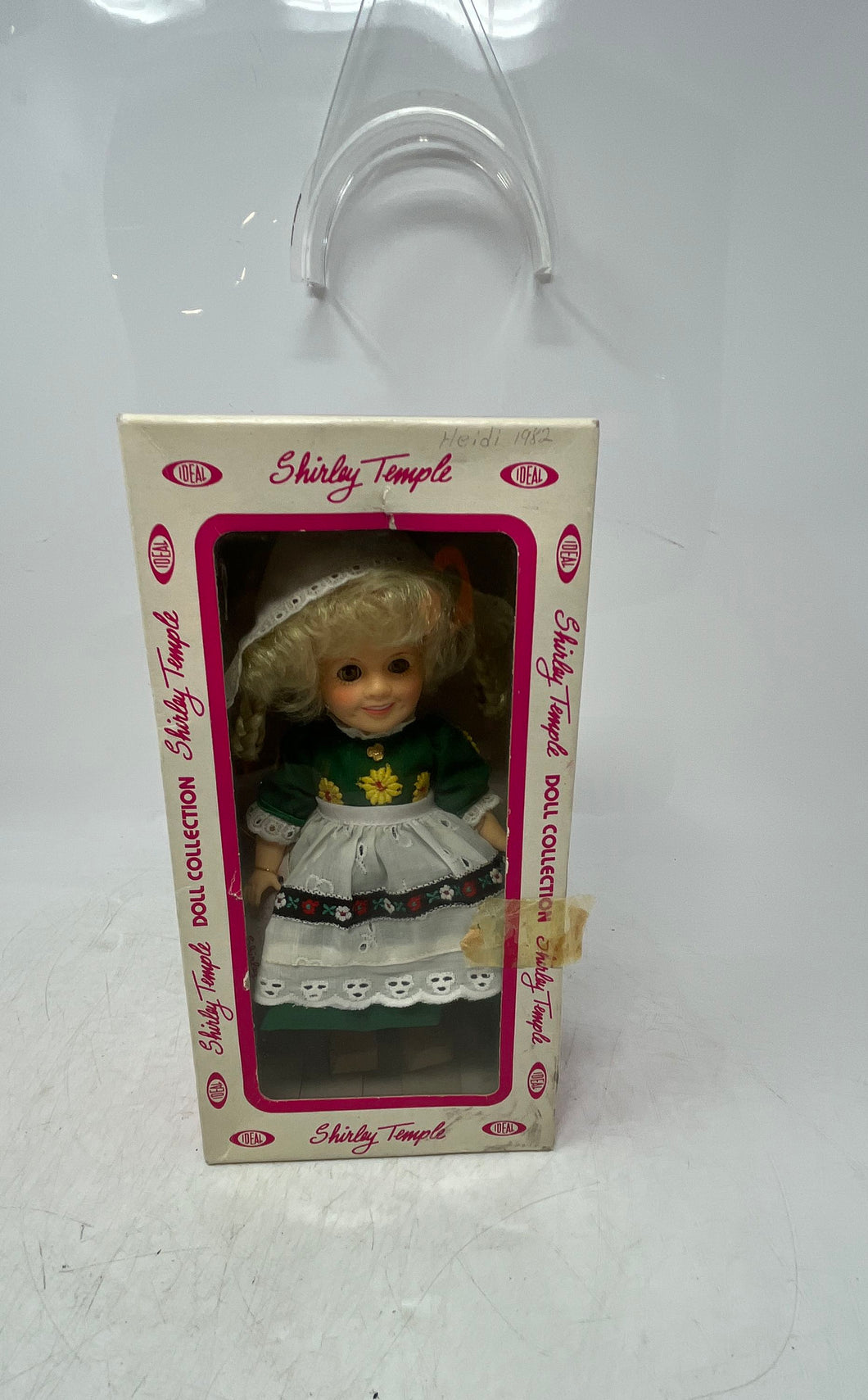 Ideal Shirley Temple Green White Blonde Hair Dress Collection Girl Fashion Doll