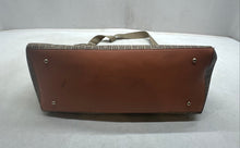 Load image into Gallery viewer, Anne Klein Womens Orange &amp; Brown Signature Print Weekender Travel Duffle Handbag
