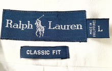 Load image into Gallery viewer, Ralph Lauren Mens White Long Sleeve Collared Button-Up Shirt Size Large
